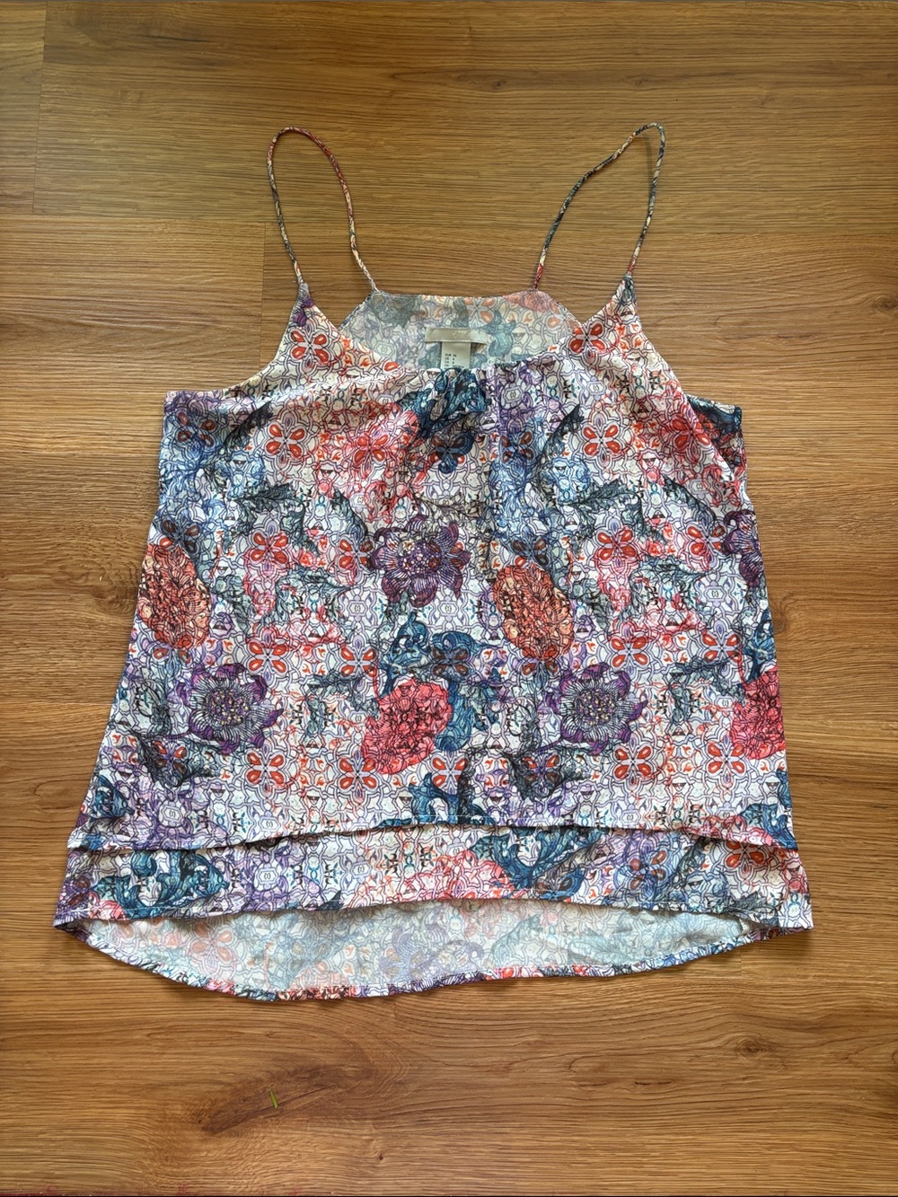 Purple printed tank top
